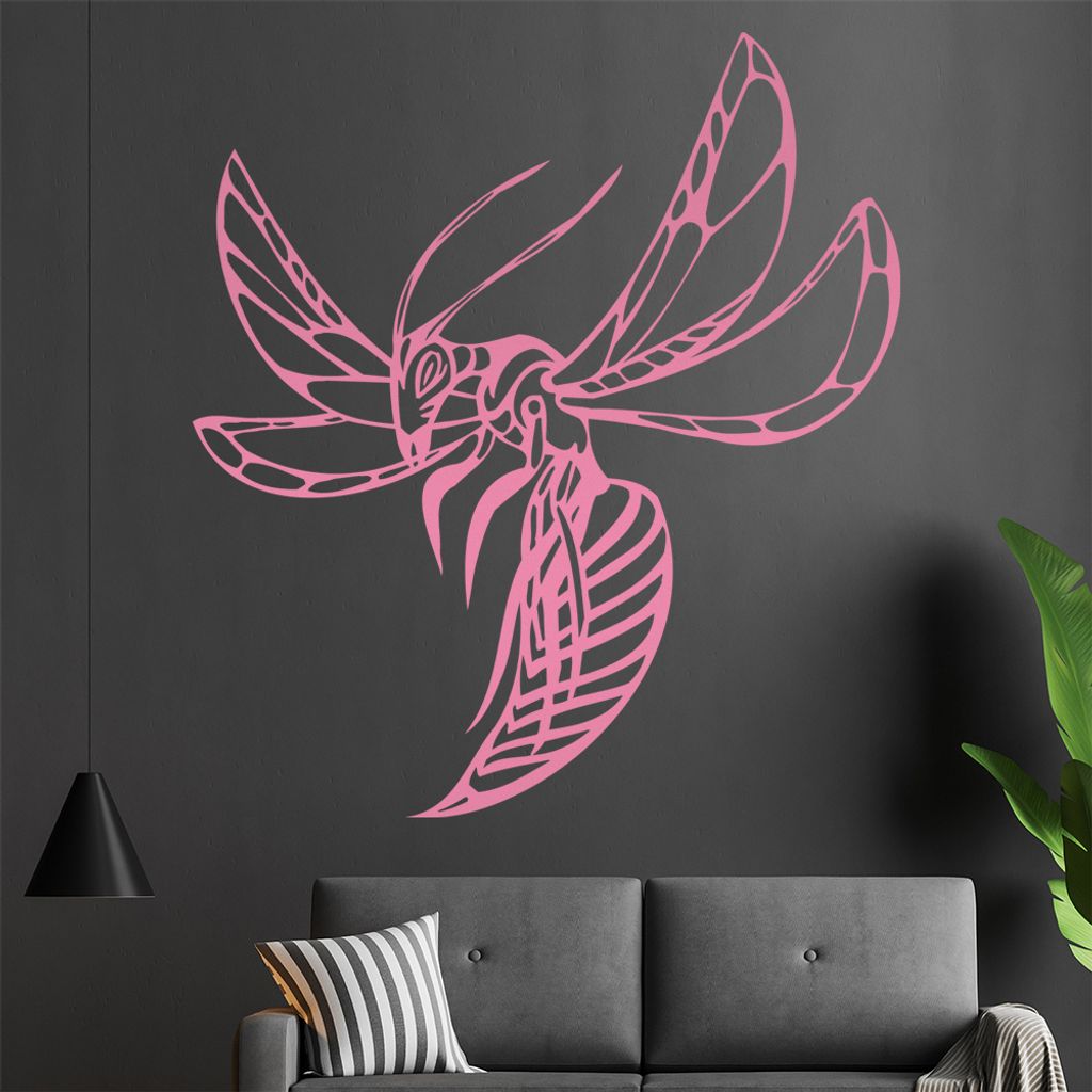 Killer Insekt Wandtattoo in 6 Größen - Wandaufkleber Wall Sticker - Dekoration, Küche, Wohnzimmer, Schlafzimmer, Badezimmer