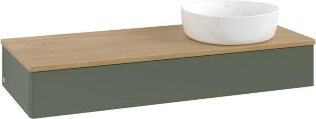 V&B Waschtischunterschrank ohne Frontstruktur Antao 120x19x50cm, WBP hon. Oa, lea gre. m Lac