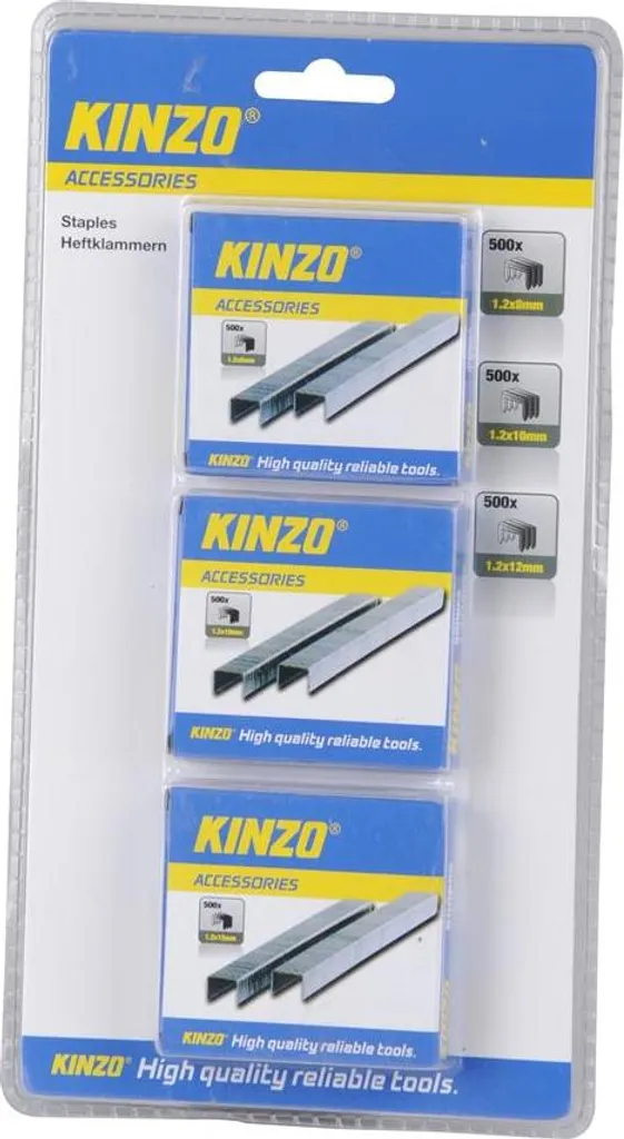 Maxi Scorta 1500 Punti KINZO | Graffette 3 Dimensioni per Graffatrice - 4