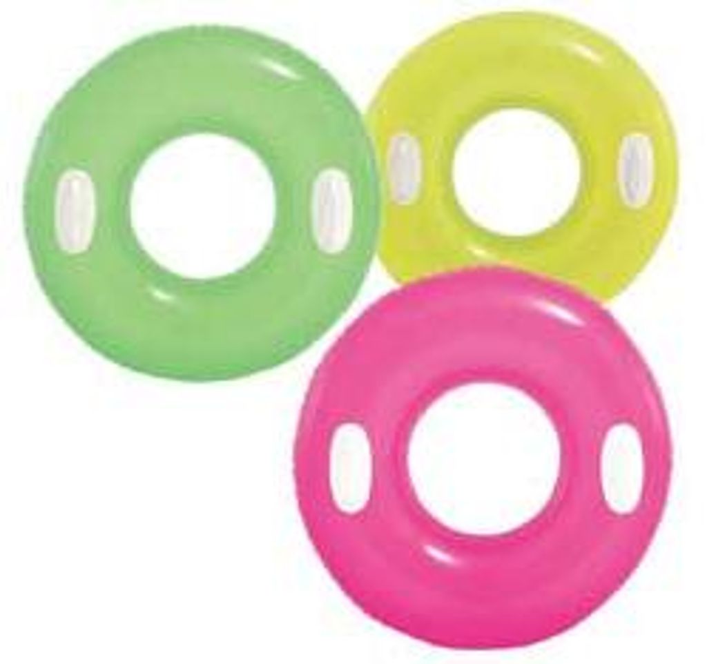 Salvagente Gonfiabile Neon Con Maniglie +8 Anni - ø cm.76 - Immagine del prodotto 