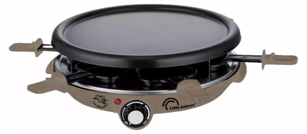 Appareil à Raclette Ronde 6 Personnes 1200W Meuuuh Little Balance