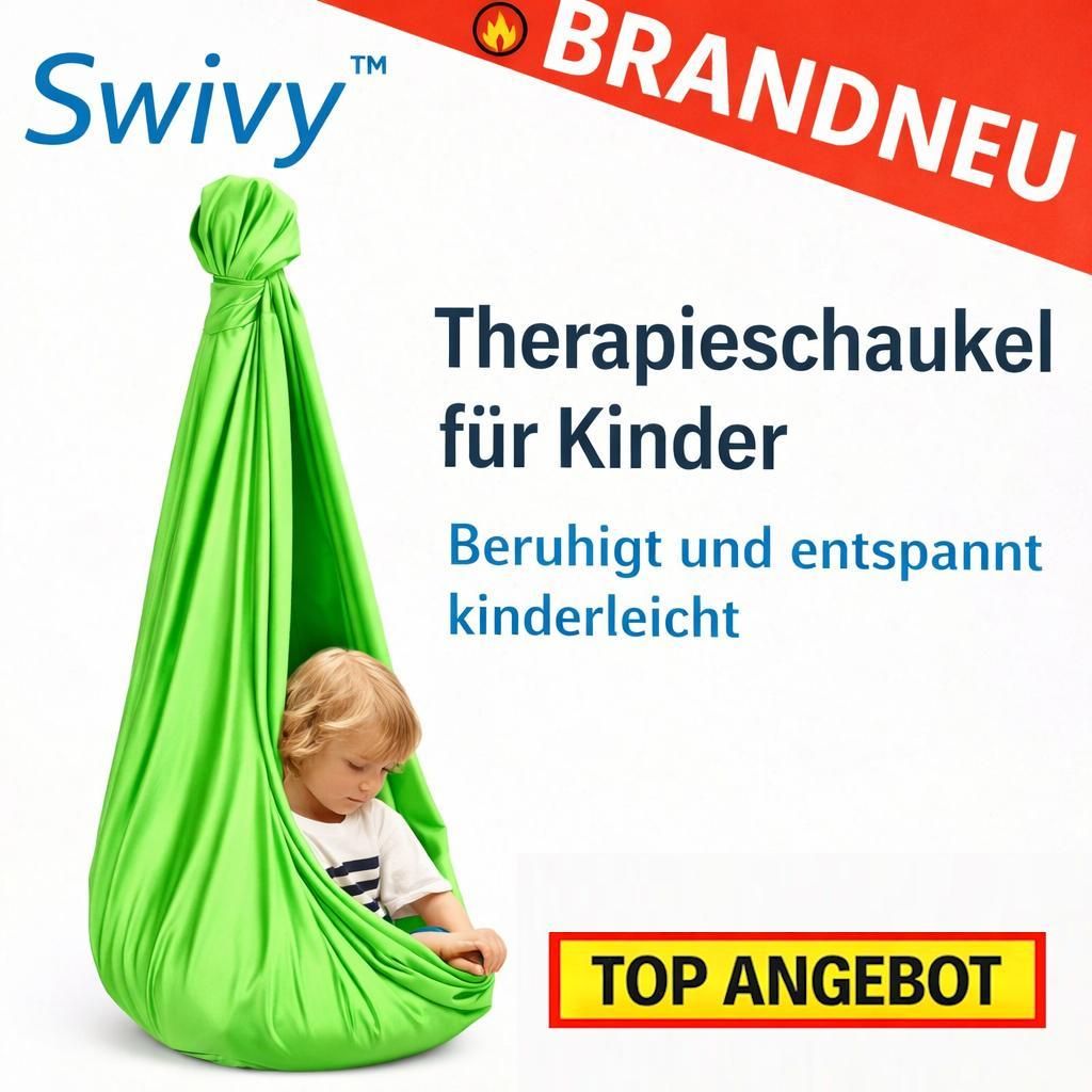 Swivy Therapieschaukel für Kinder Hängematte Indoor Sensorische Schaukel 150kg: Grün