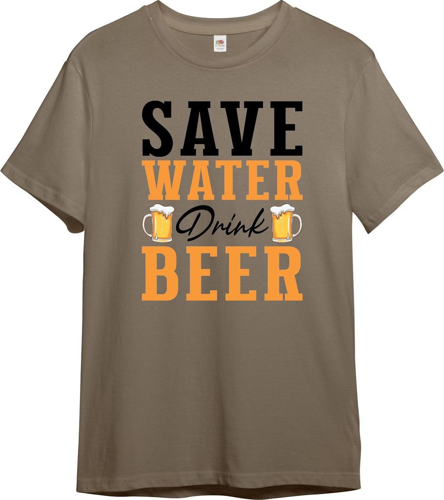 PAULGOS Herren T-Shirt "Save Water drink Beer"