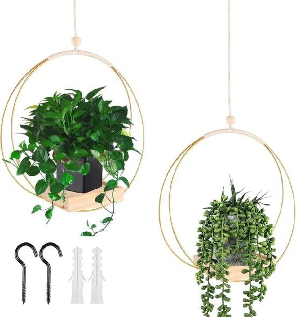 Support plantes suspendu macramé pour gagner de la place au sol