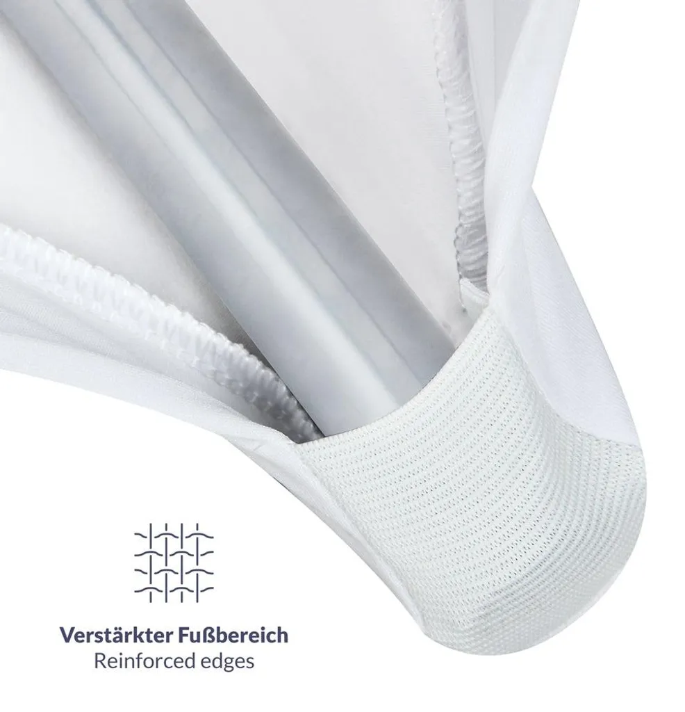 Nappe blanche 80 cm polyester mélangé infroissable pour table basse - 3