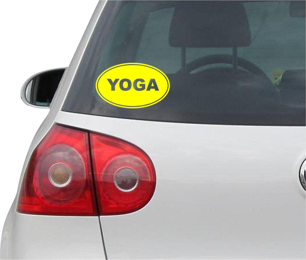 Aufkleber / Autoaufkleber - JDM - Die cut - YOGA EURO OVAL - Folie Auto Decal Sticker - gelb - 139mm x86mm
