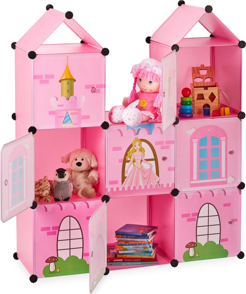 relaxdays Steckregal Kinderzimmer als Schloss Produktbild 1