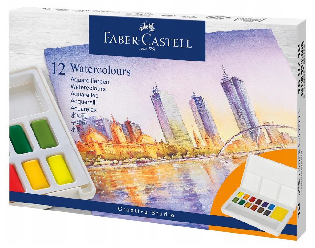 FABER-CASTELL 169712 12 FABER-CASTELL Aquarellfarben Immagine del prodotto 
