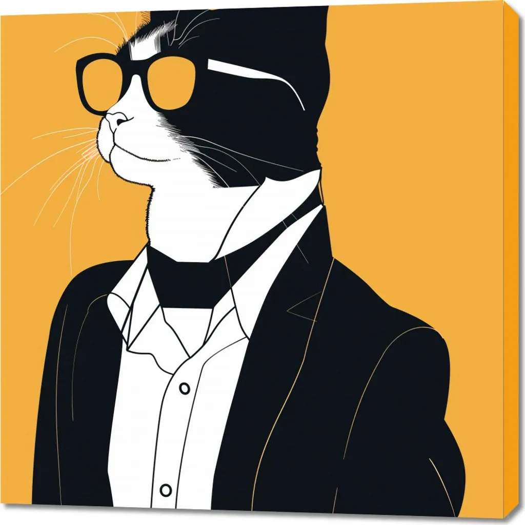 Image Monsieur 90x90 cm - Habillez vos Murs Vides avec un Tableau de Caractère
