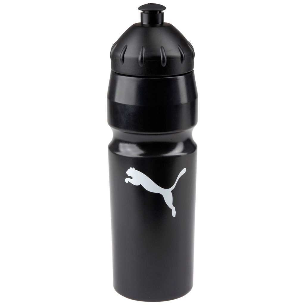 Puma Fussball Trinkflasche mit Puma Cat Logo schwarz