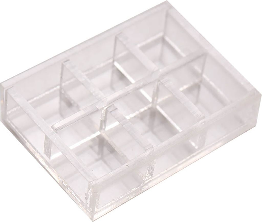 Mini Storage Box Langlebige DIY genaue Reduktion 1/12 Puppenhaus Miniatur -Süßigkeiten -Fallzubehör Schießerei Requisiten-Größen:6Grid