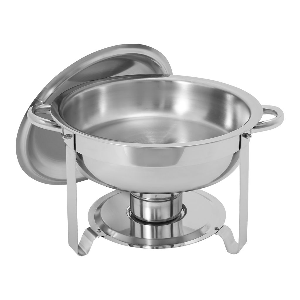 Chafing Dish Buffet Set 4.5L Buffetgeschirr Warmhalte-Set mit Deckel Silber
