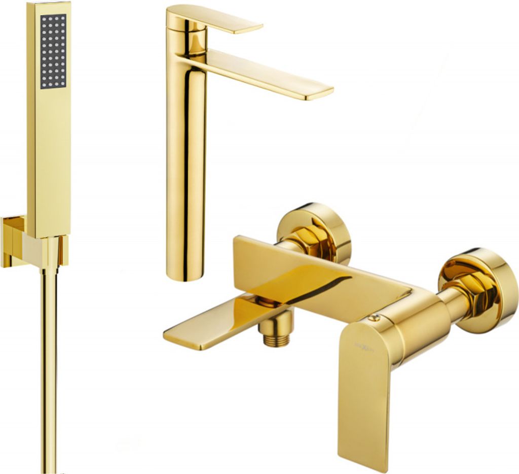 Mexen Zero R02 Badewannenset, Gold - 71113R02-50 Produktbild 
