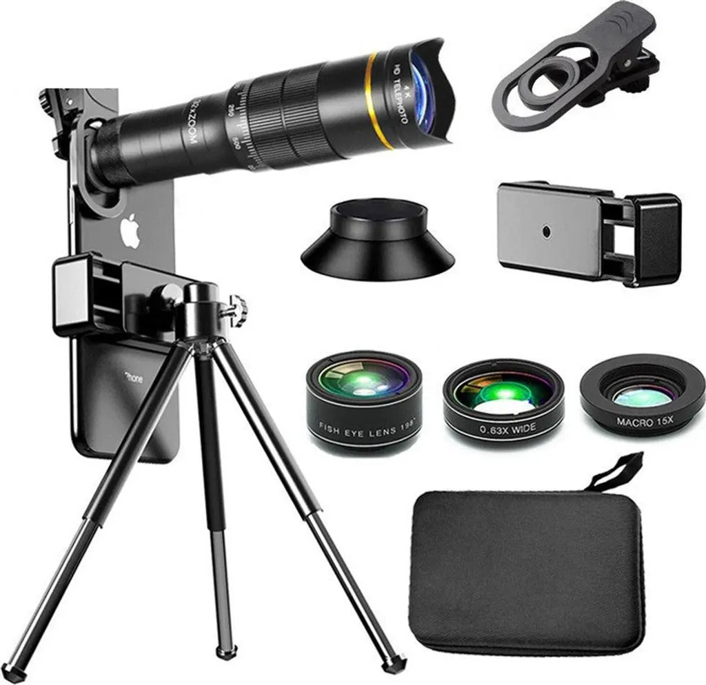INF Téléscope Zoom 32x pour Smartphone avec Trépied et Kit Objectifs