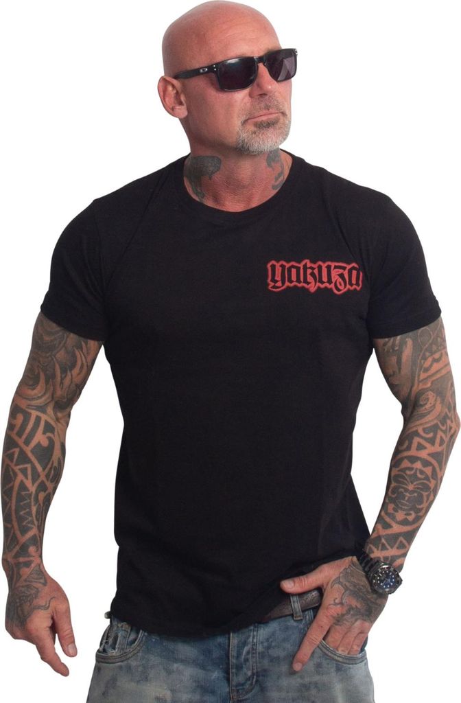 Yakuza Herren Blacks Regular Basic T-Shirt, Schwarz, 5XL