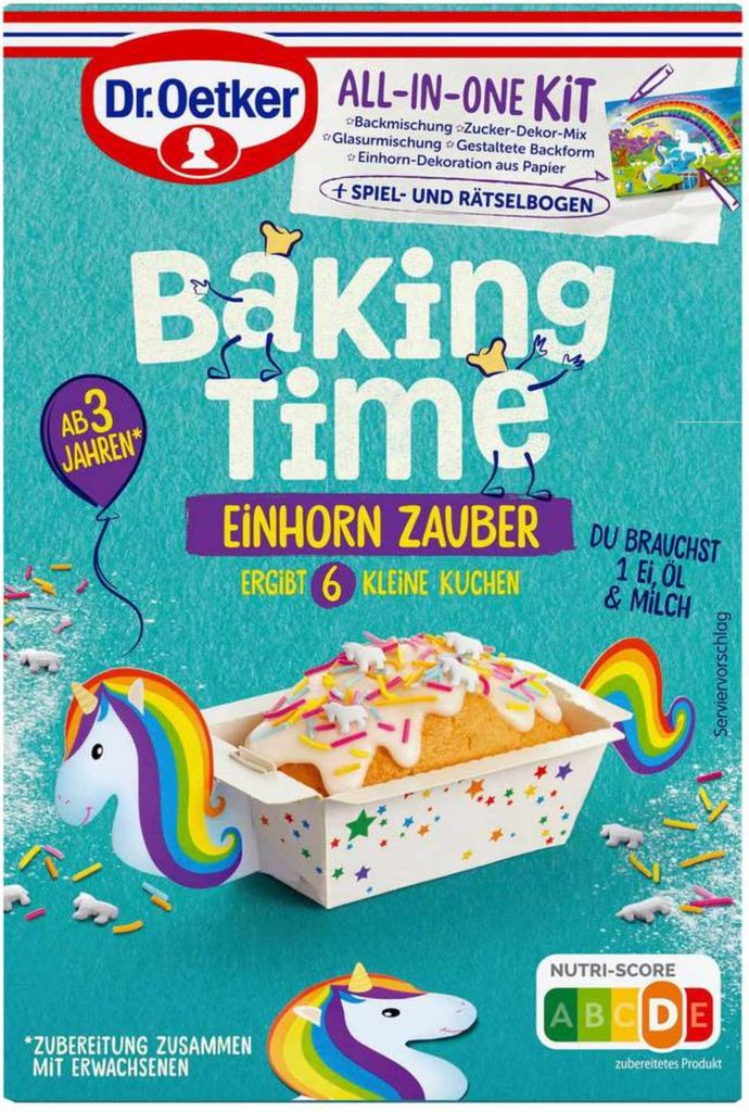 Dr. Oetker Baking Time Einhorn Zauber (300g Packung) Produktbild 