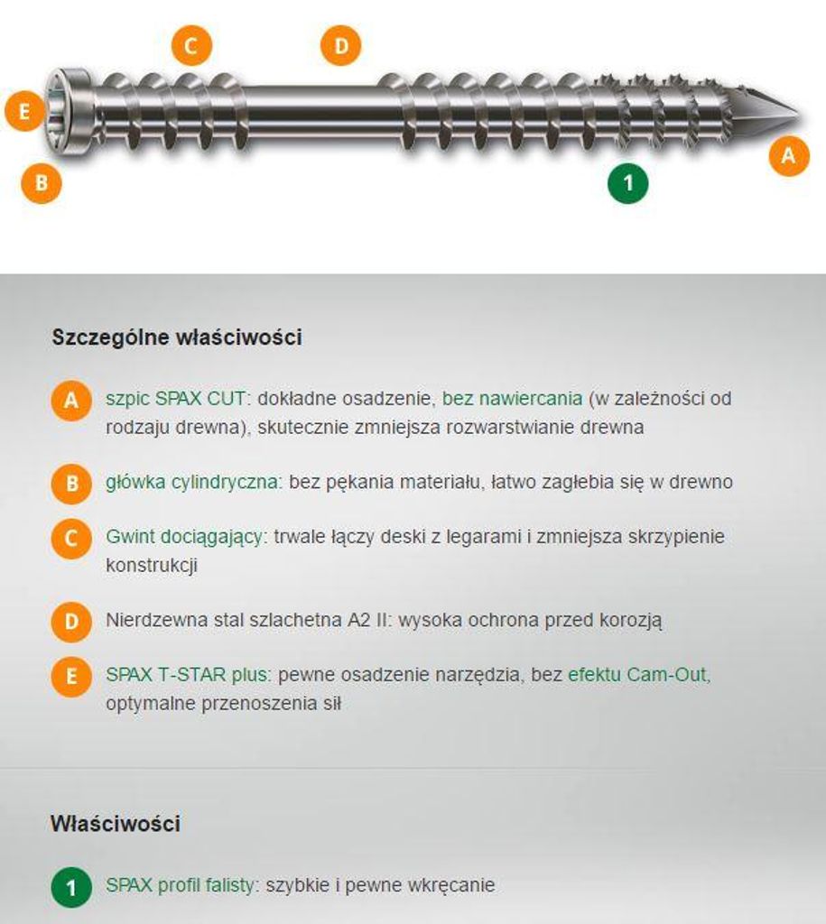 SPAX® 0537000500403 SPAX® Terrassenschrauben T25 Productafbeelding 
