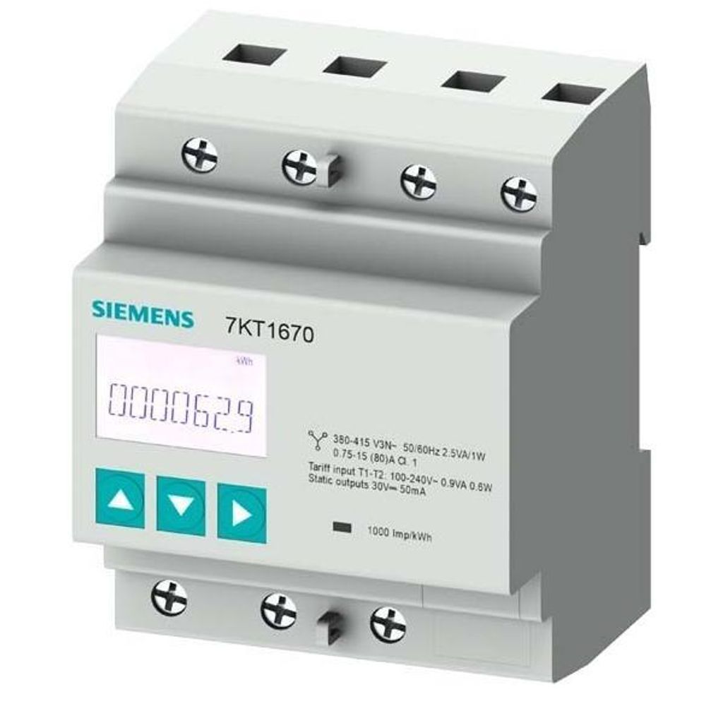 Siemens 7KT1671 Drehstromzähler digital 80 A MID-konform: Ja (7KT1671)