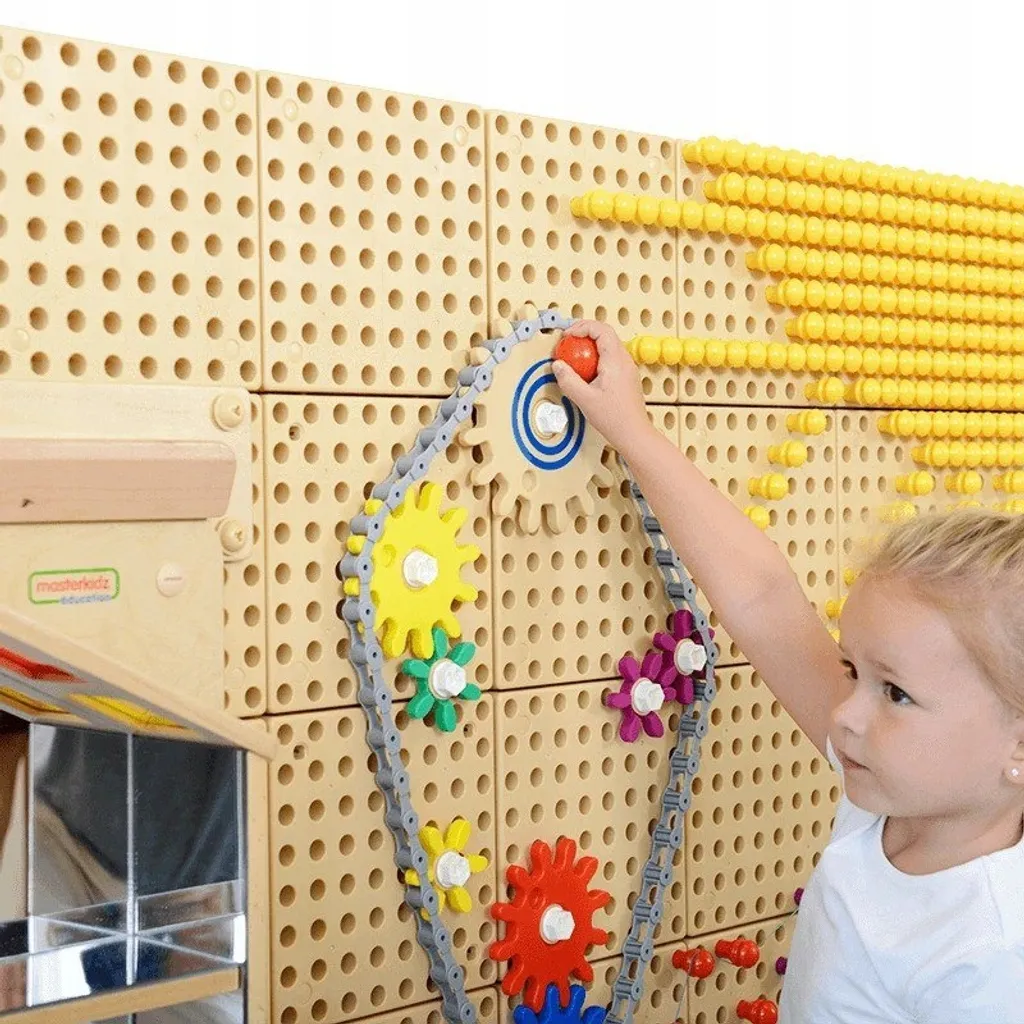 Jeu de construction mural à engrenages et chaînes pour enfant 79 pcs