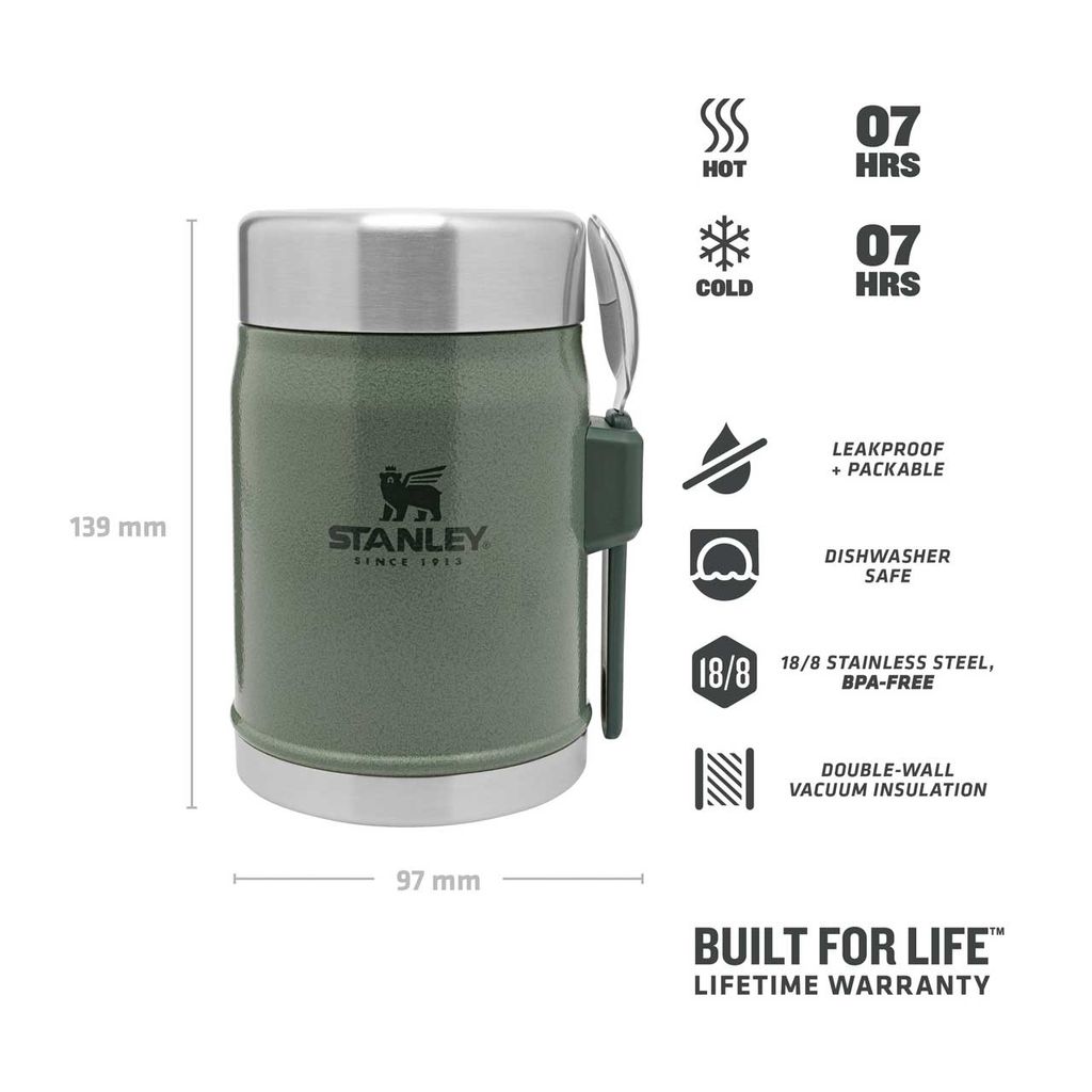 Stanley Food Jar 0,40 L Hammertone Green Produktbild 7