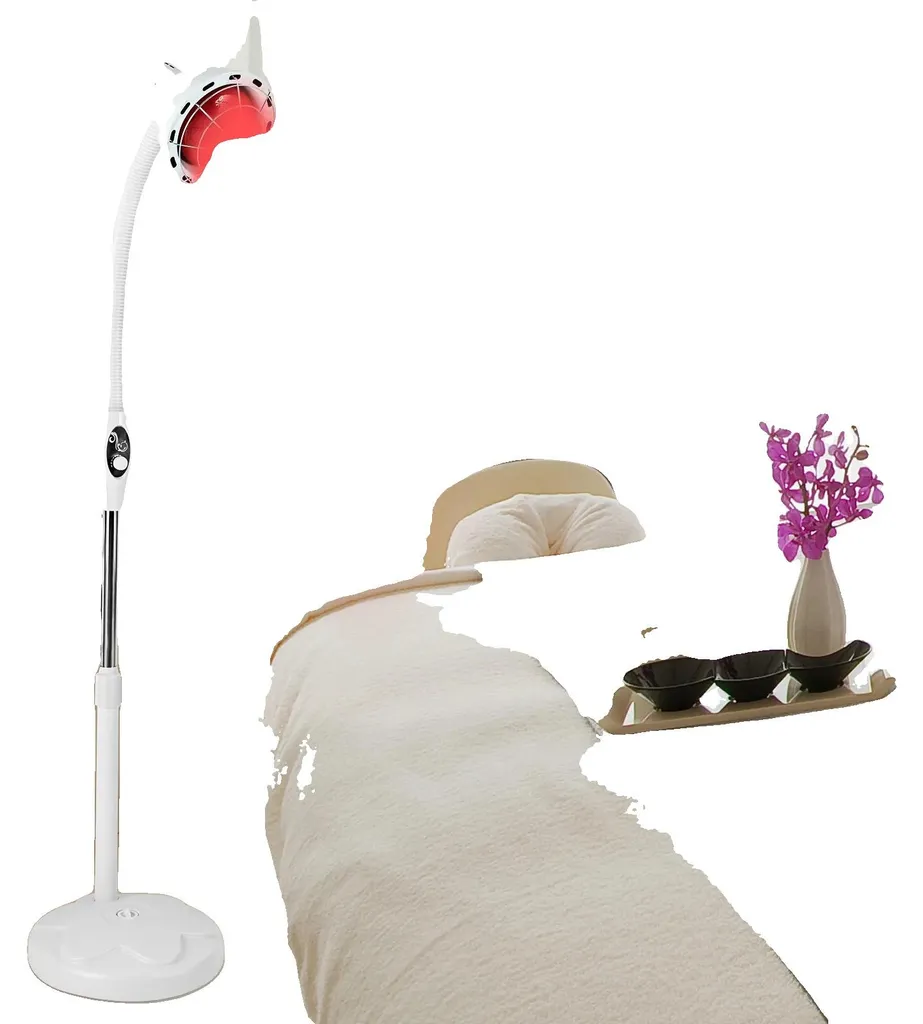 Lampe infrarouge soulagement douleur et raideur en acier inoxydable blanc