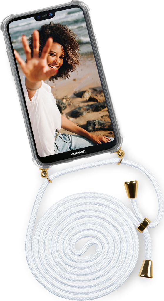 TWIST-Case + TWIST-Cord für Huawei P20 Lite, Farbe:Marshmallow (Gold)