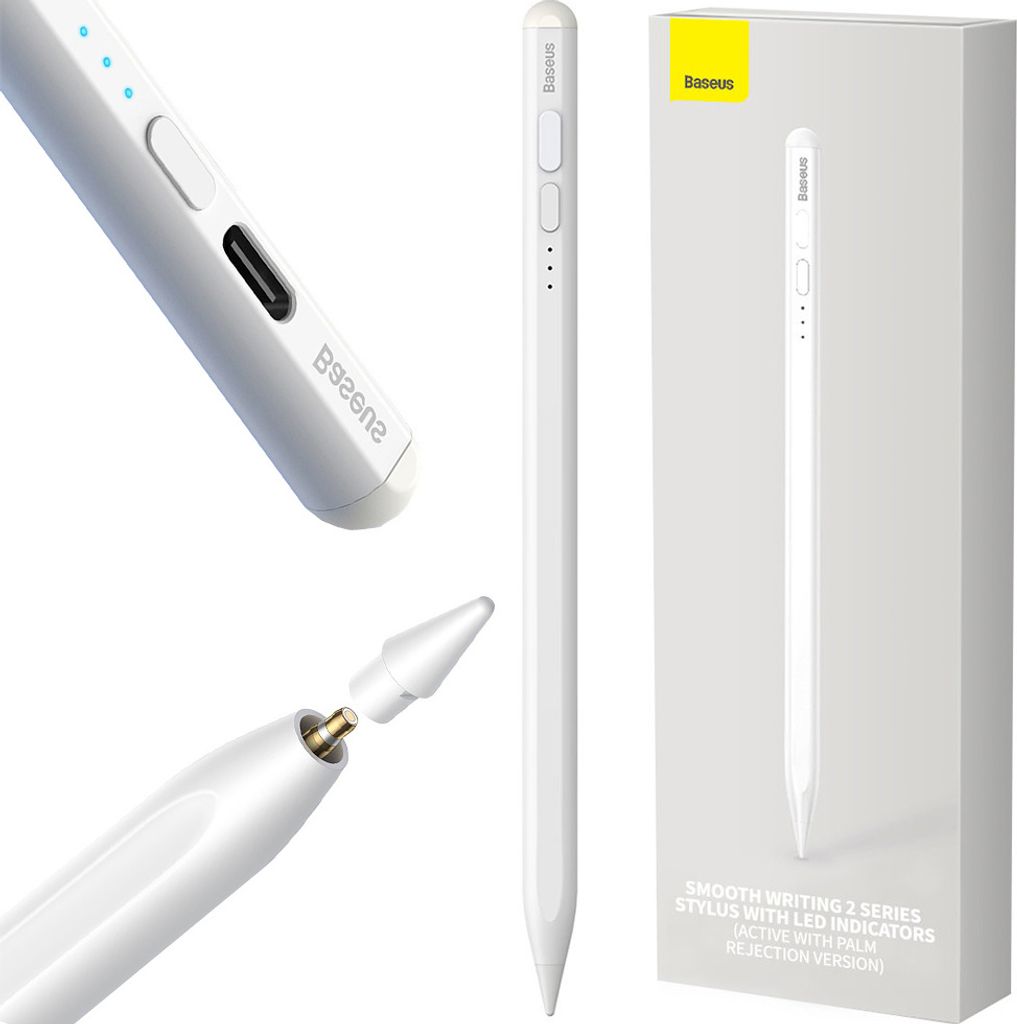 Smooth Writing Stylus mit LED-Anzeigen (Aktiv) Weiß Produktbild 