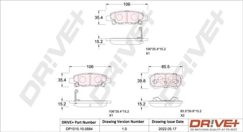 Plaquettes arrière 4605A336 pour Sebring : Fini le freinage inefficace