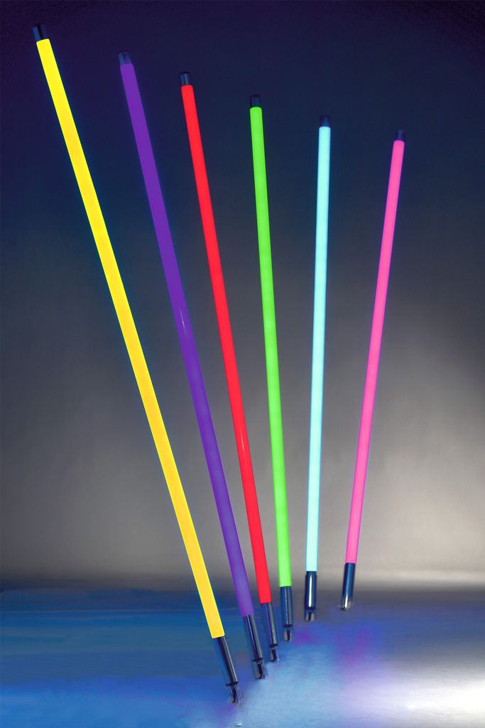 LED RGB-Leuchtstab 100 cm inkl. Fernbedienung u. Halterung, dimmbar, OHNE STANDFUß
