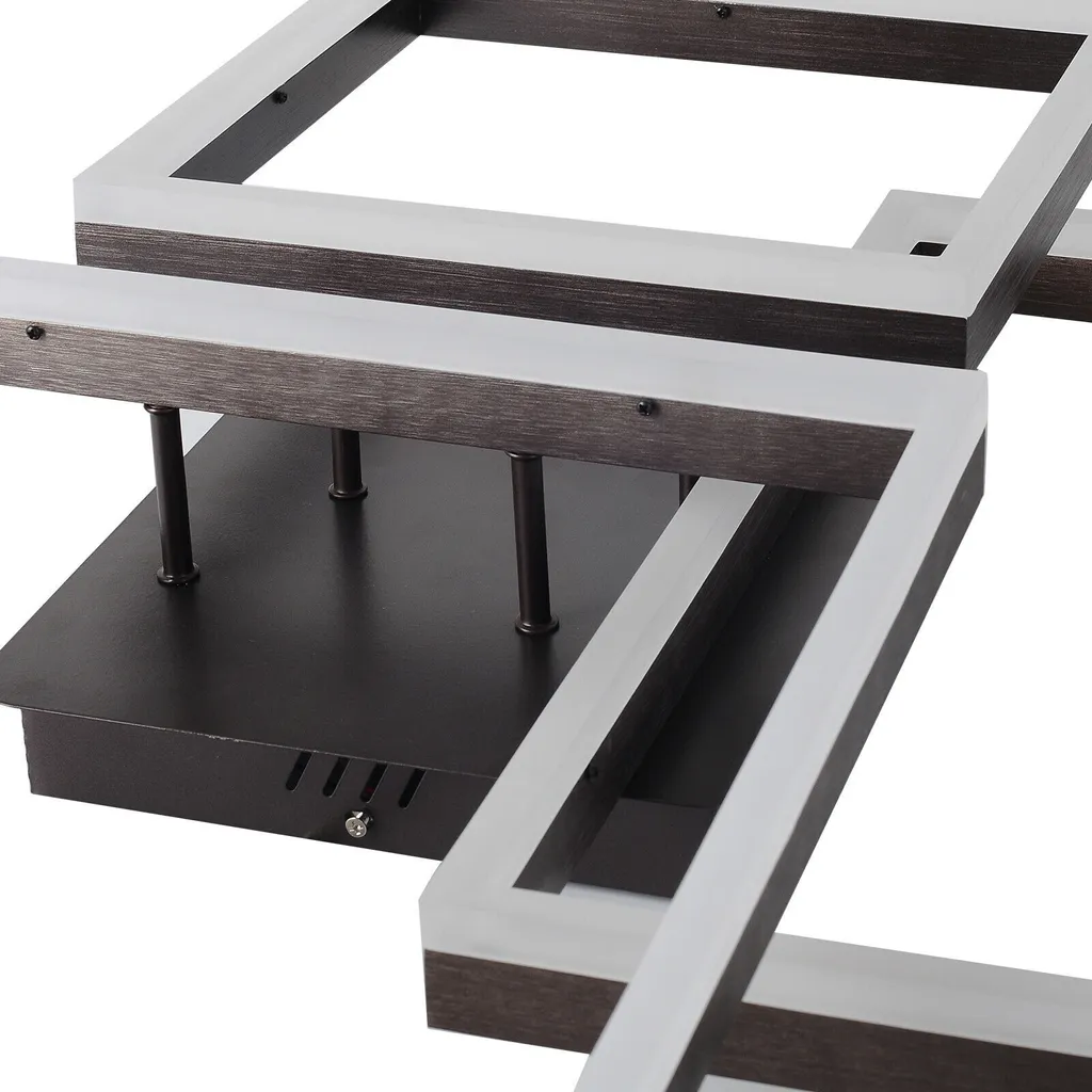 Plafonnier LED Créatif à Intensité Variable - Lustre Moderne 3 Carrés - 7