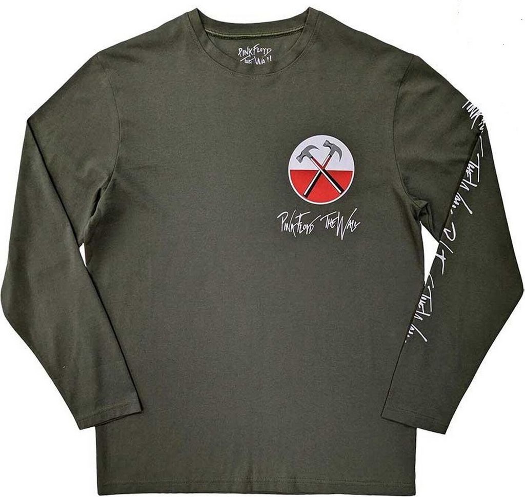 Pink Floyd - "The Wall Hammers" T-Shirt für Herren/Damen Uni Langärmlig RO9359 (S) (Grün)