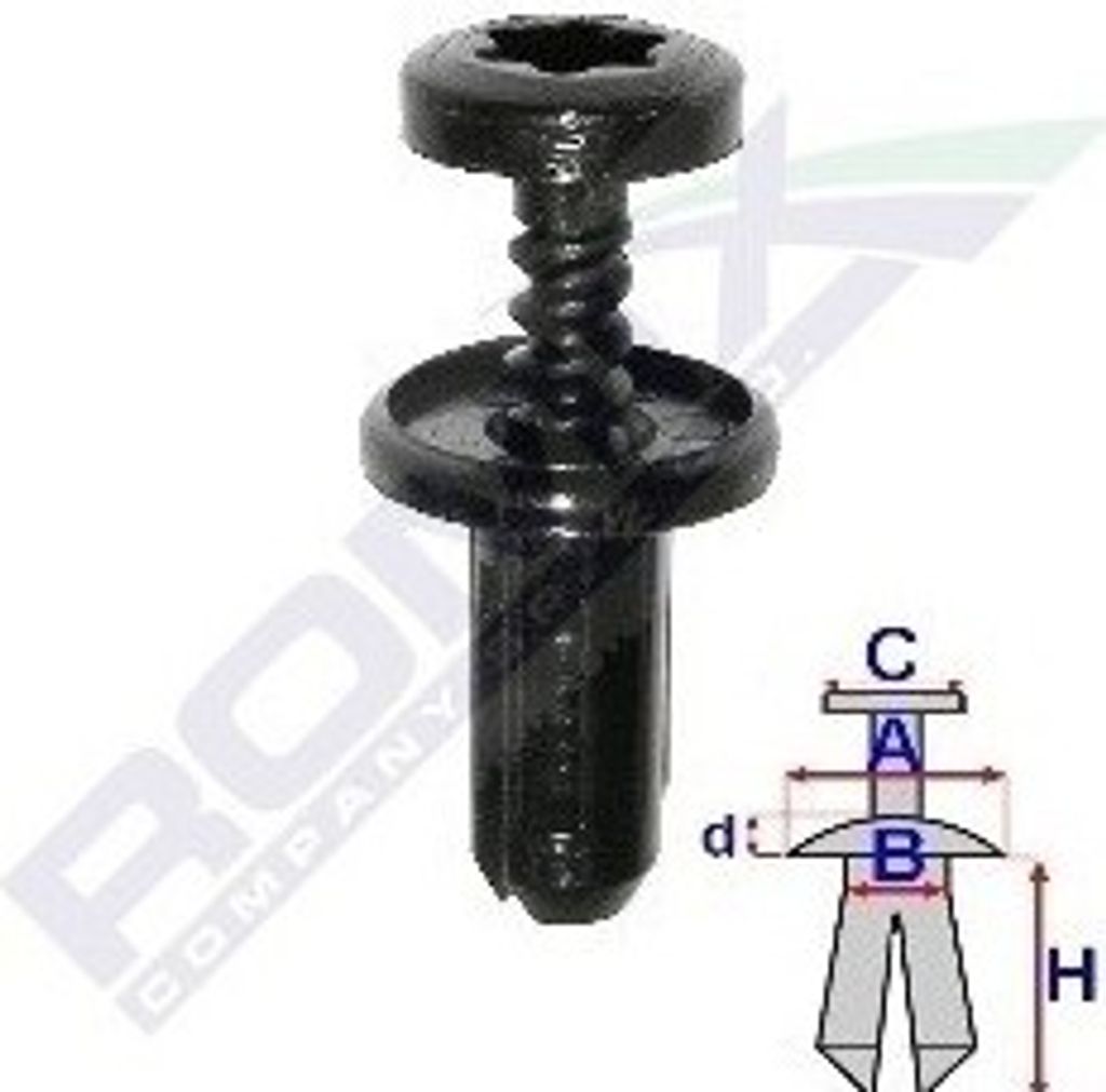 ROMIX Spreizniet A82032 für RENAULT Clio III Schrägheck (BR0/1 CR0/1) 6mm 10mm