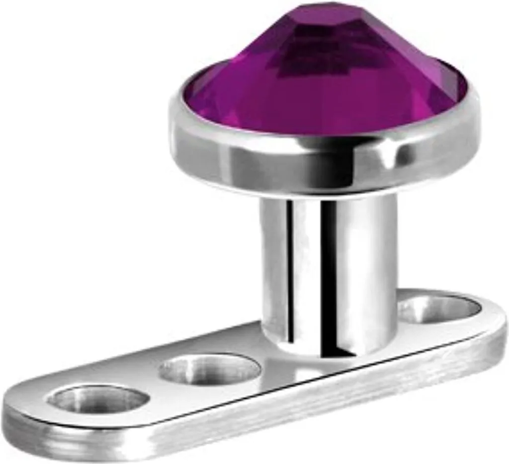 Gioiello Micro Dermal G23 Fucsia 4mm - La Tua Luce Sulla Pelle