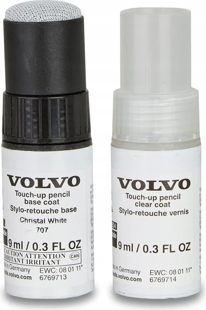 Crayon de retouche VOLVO Blanc Cristal 707 d'origine concessionnaire