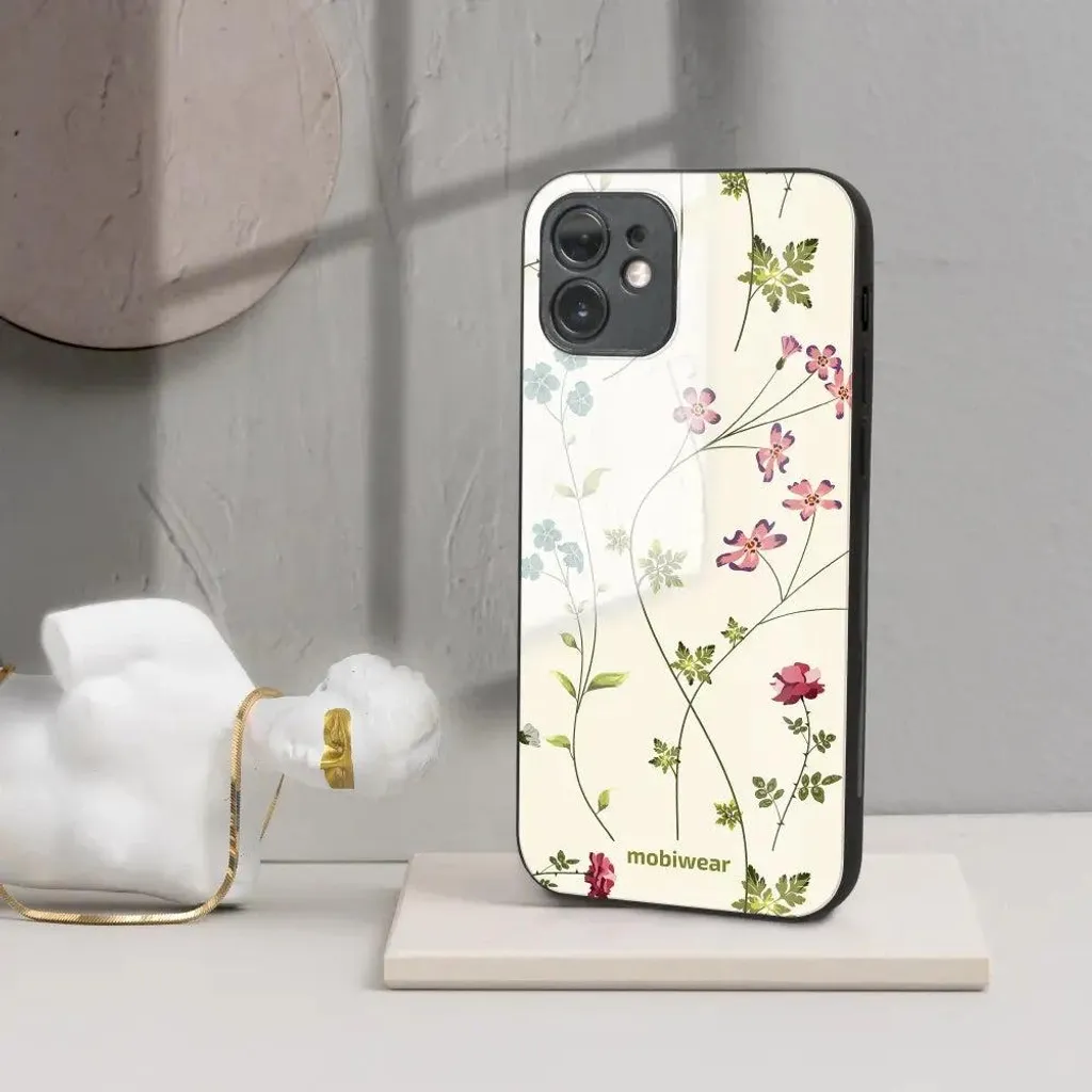 Mixroom - Cover Custodia Case In TPU Silicone Morbida Sfondo Trasparente Per Samsung Galaxy S22 Fantasia Iniziali Lettera V con fiori