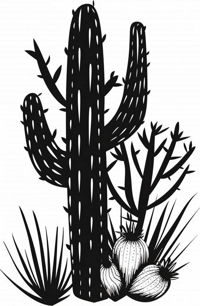 Plakat 67,5x100cm Kaktus in der Vase