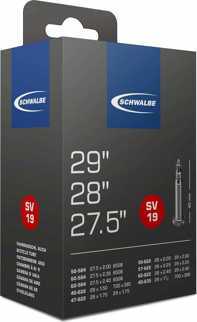 Schwalbe SV19, Zawór Presta, 27.5"/28", 40 - 62 mm, 4 cm, Zdjęcie produktu 
