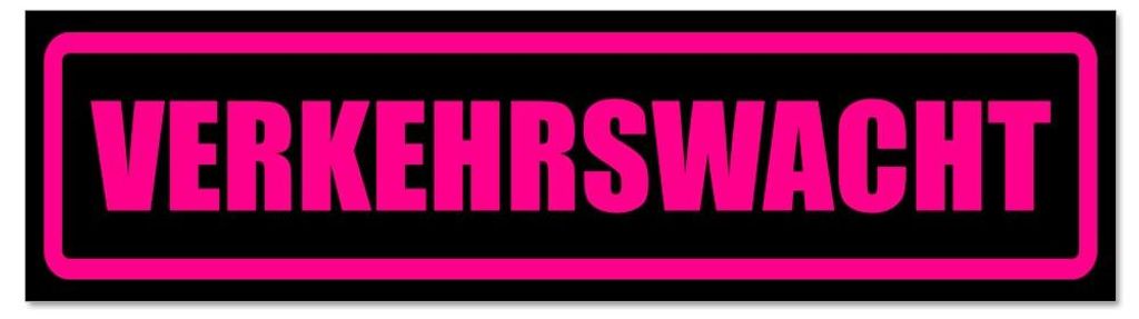 Kiwistar - Autoaufkleber - Pink - Schwarz - 30 x 8 cm - Verkehrswacht - Hinweis Aufkleber Sticker für Auto, Kfz, Fahrrad, PKW, LKW