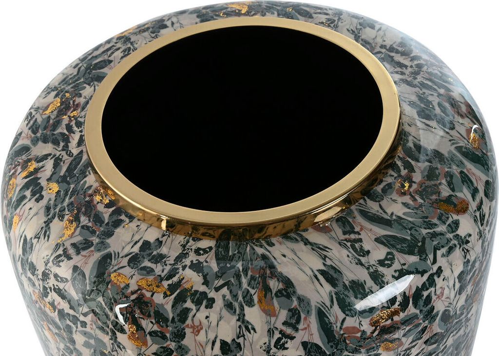 Vase Home ESPRIT grün Gold Metall 33 x 33 x 35,5 cm