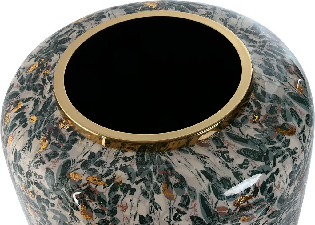 Vase Centre de Table Vert et Or 33 cm : Décoration Chic pour votre Maison