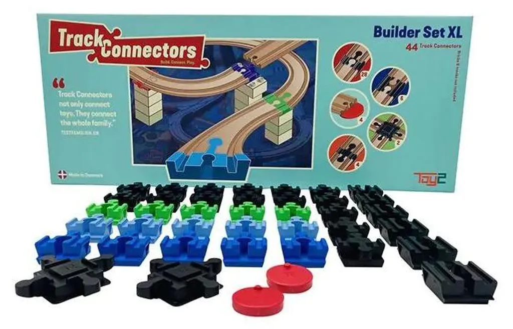 Kit Toy2 XL avec 44 connecteurs de rails pour circuits stables et hauts