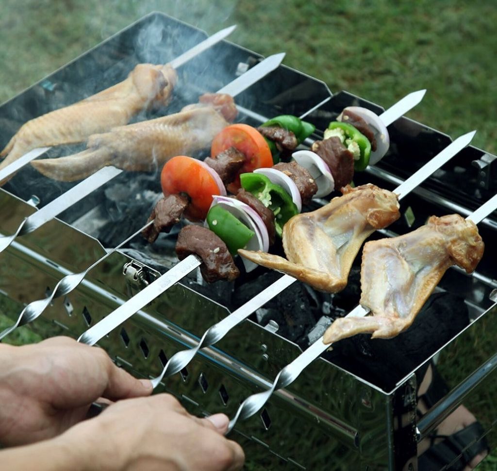18 x Grillspieße aus Edelstahl | 45cm Schaschlikspieße | Produktbild 7