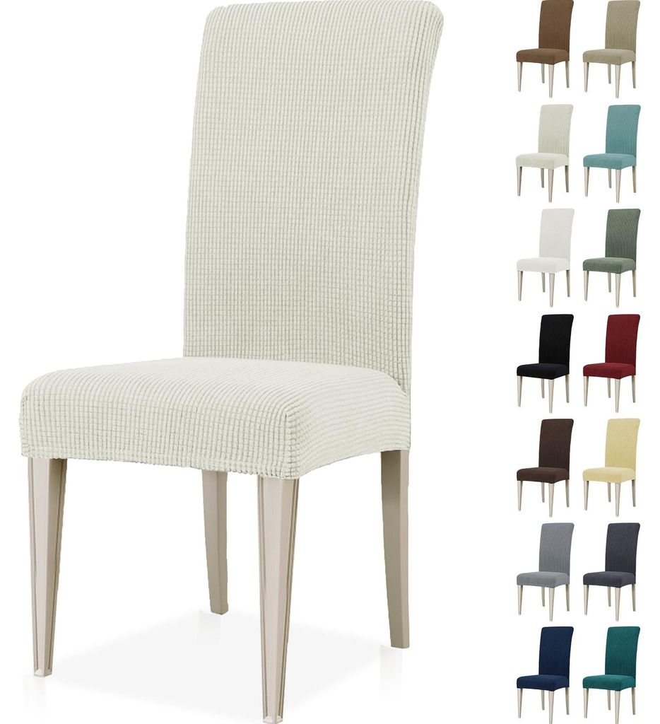Elastische Stuhlhussen, 6er-Set, elastisch, abnehmbar, waschbar, universell einsetzbar für Hotels, Bankette, Küchen, Restaurants, Hochzeiten und ...