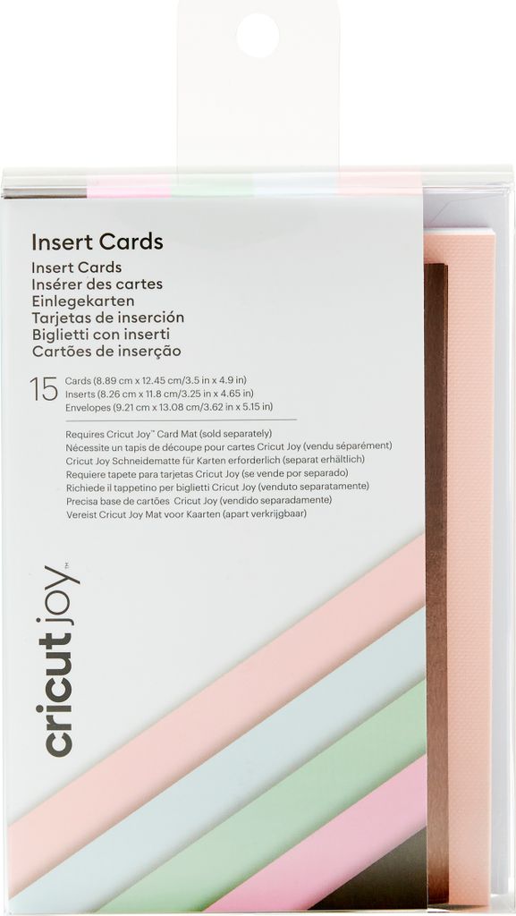 Cricut Joy Doppelkarten mit Einleger & Umschlägen "Insert Cards", 8,89 x 12,45 cm Macarons