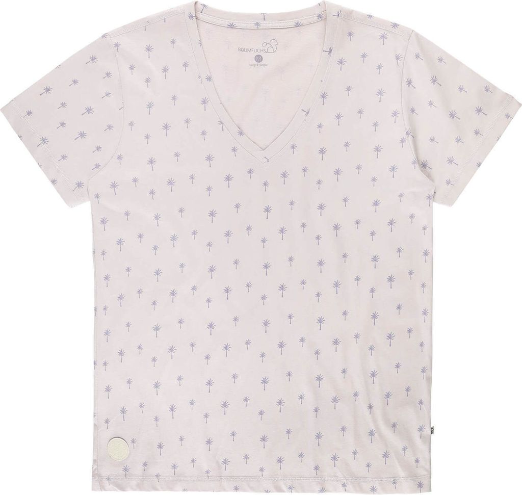 Baumfuchs Damen T-Shirt Allover-Print Palmen - Sommershirt Produktbild 
