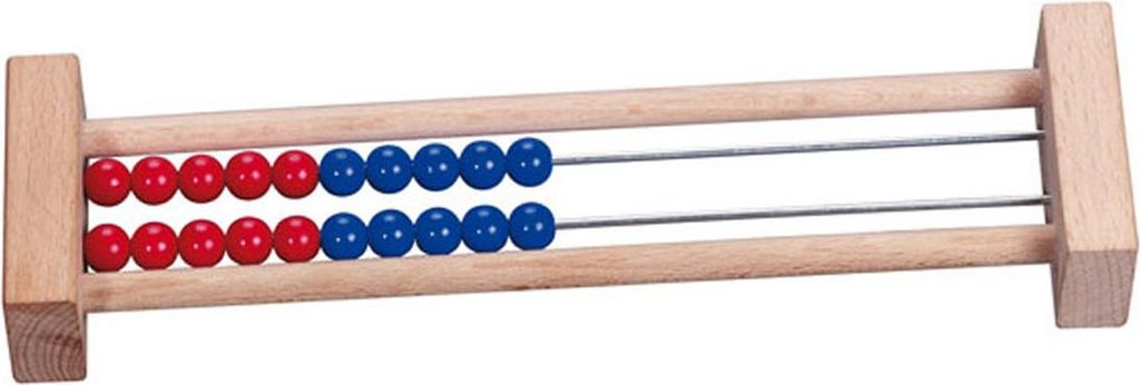 Betzold Rechenrahmen mit 20 Perlen, Farbe: rot/blau