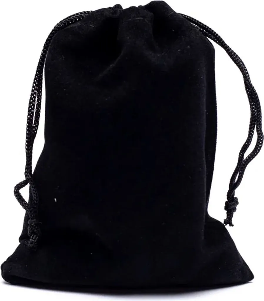 Petit Sac Velours Noir 10x14cm avec Cordon - Finition Douce Lot 10
