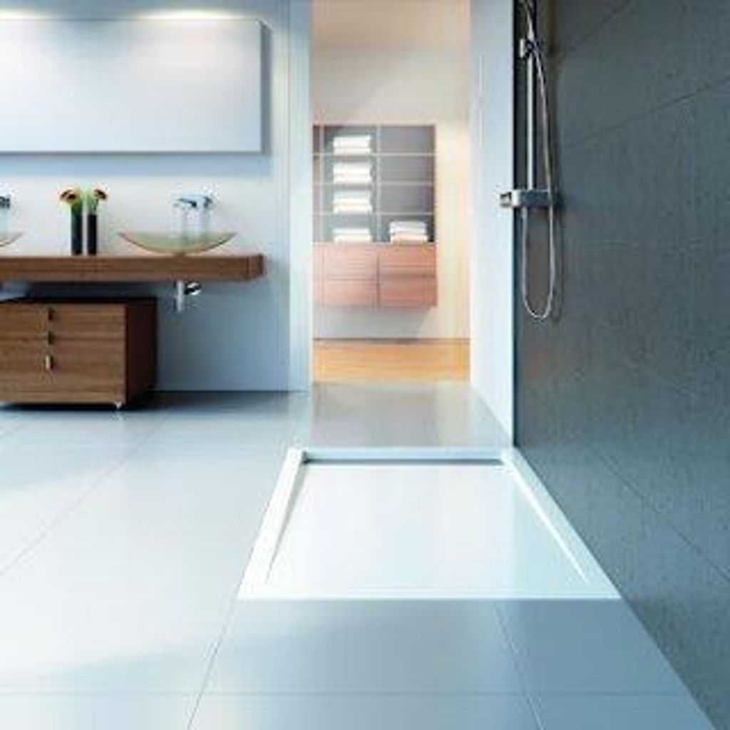 HSK 525075-04-AS Rechteck Superflach Acryl 75x90x35cm mit Antislip Weiß