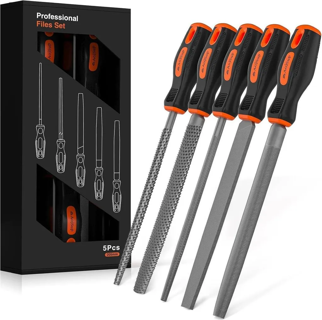 Set de 5 Limes d'Atelier pour Ébénisterie et Ajustage Métallique de Précision