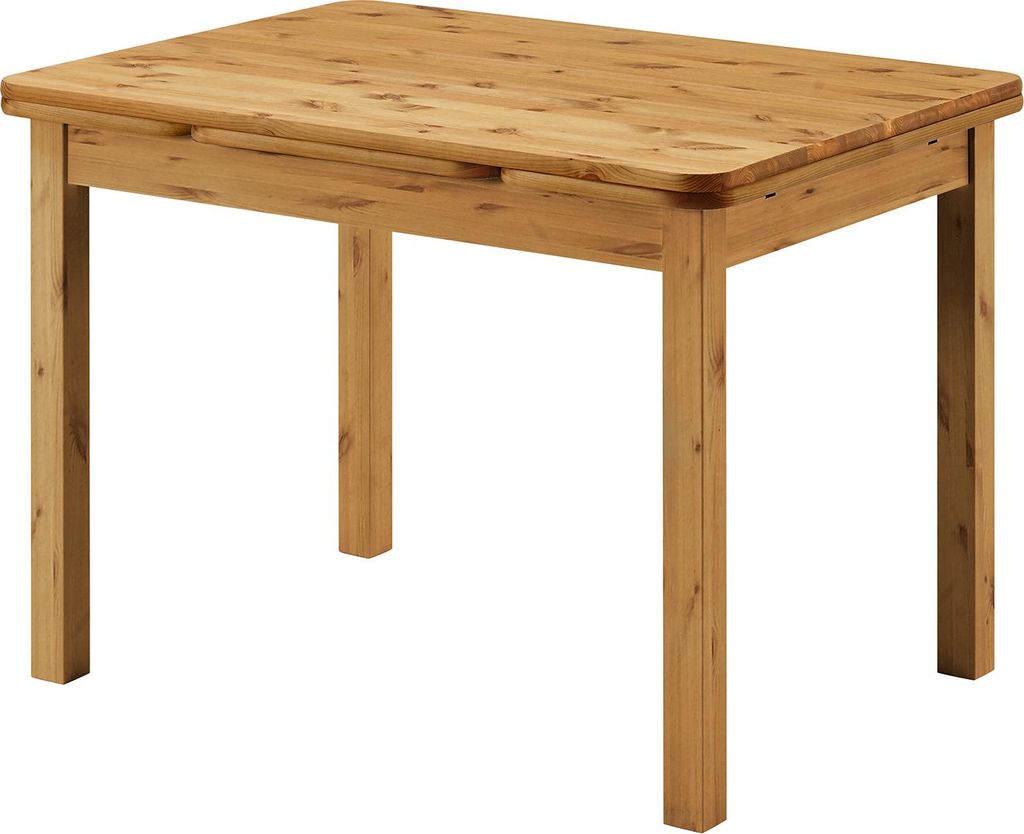 home24 Esstisch mit Ansteckplatten - Kiefer Massiv